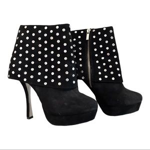 H by Halston Studded Suede Stiletto Booties Sz 8.5